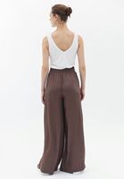 Women Brown High Rise Wide Leg Pants