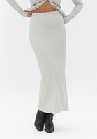 Women Beige High Rise Silvery Maxi Skirt