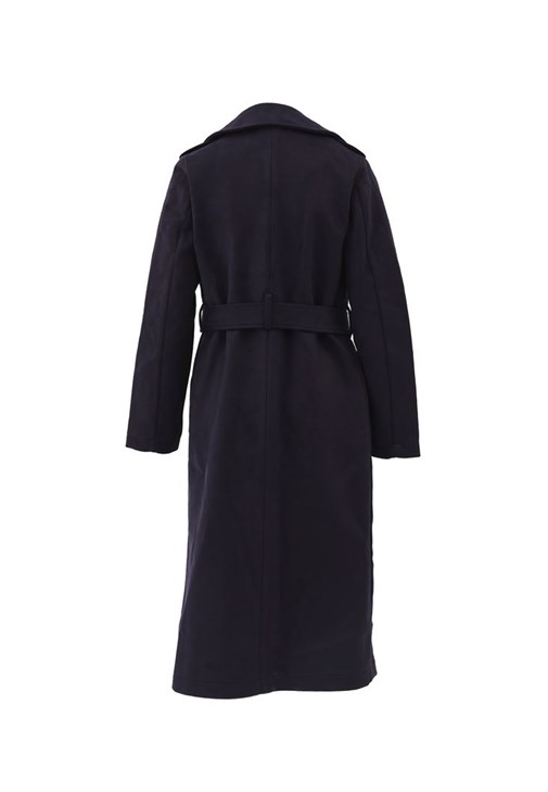 【送料&関税込】Miu Miu Navy Blue Cotton Trench Coat Miu Miu: Men's Double-Breasted Coat (Baltic Blue) | DSMNY E-SHOP