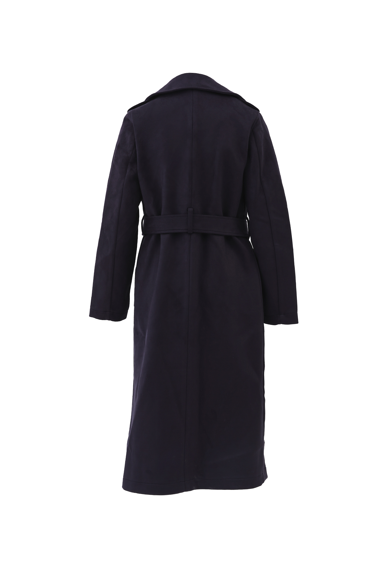 Womens Wilsons Leather Trench Coat Black M Long SOFT