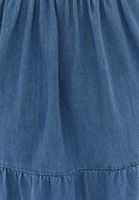 Women Blue Gipped Denim Dress