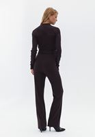 Women Brown Jumpsuit with Zipper Detail