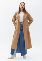 Women Brown Trenchcoat with Belt