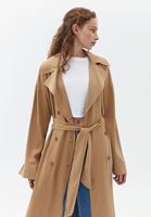 Women Brown Trenchcoat with Belt