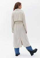 Women Beige Trenchcoat with Belt