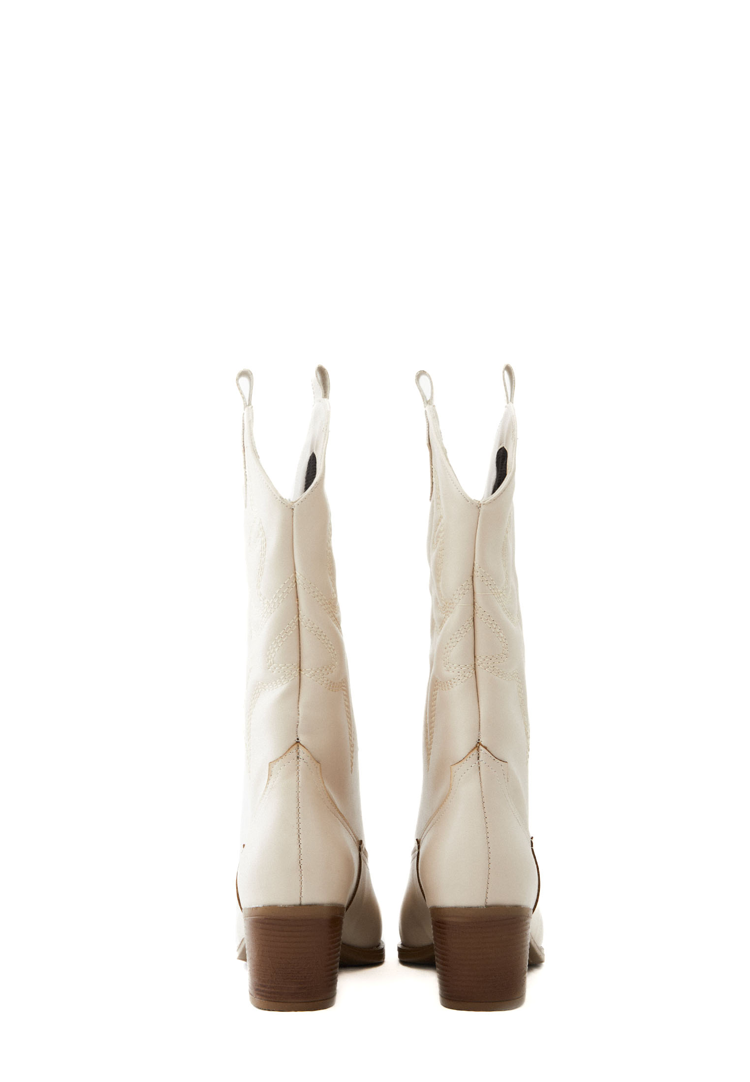 Beige Embroidered Cowboy Boots Online Shopping | OXXOSHOP