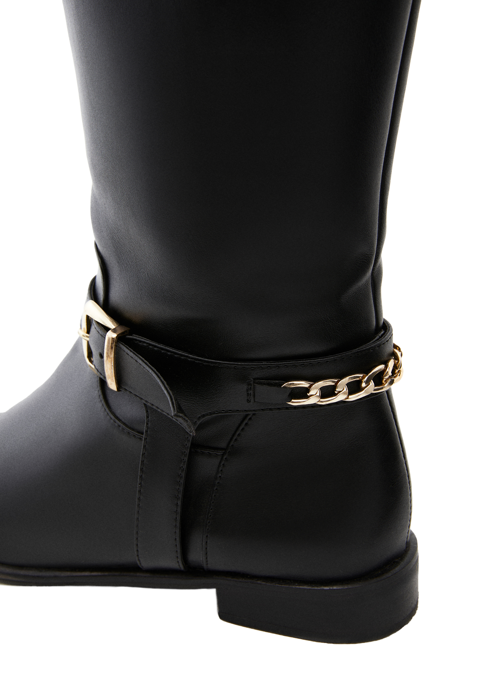 Black Boots with Buckle Detail Online Shopping | OXXOSHOP