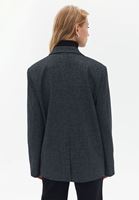 Women Grey Oversize Blazer