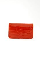 Women Orange Crocodile Texture Wallet