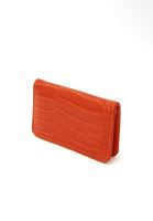 Women Orange Crocodile Texture Wallet