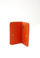 Women Orange Crocodile Texture Wallet