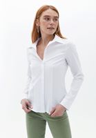 Bayan Beyaz Slim-Fit Gömlek