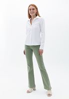Bayan Beyaz Slim-Fit Gömlek
