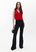 Women Black High Rise Flared Pants