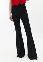 Women Black High Rise Flared Pants