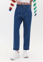 Women Blue High Rise Baggy Fit Pants