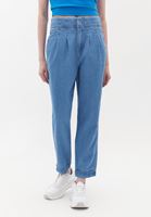 Women Blue High Rise Baggy Fit Pants