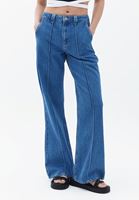 Women Blue High Rise Flared Pants