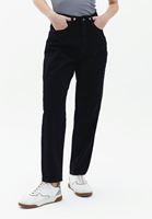 Women Black Ultra High Rise Mom-fit Pants