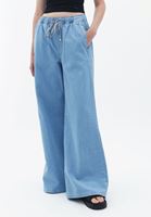 Women Blue High Rise Wide Leg Pants