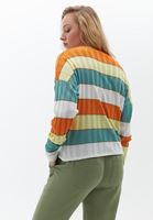 Bayan Çok Renkli Loose-Fit Çizgili Kazak