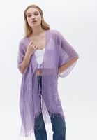 Bayan Lila Midi Boy Basic Kimono