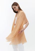 Women Beige Midi Legth Basic Kimono