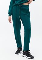 Women Green High Rise Straight Fit Pants