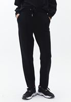 Women Black High Rise Straight Fit Pants