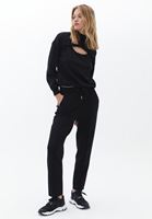 Women Black High Rise Straight Fit Pants