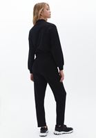 Women Black High Rise Straight Fit Pants