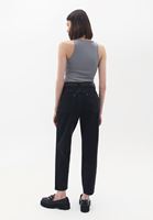 Women Black Ultra High Rise Cigarette Denim Fit Pants