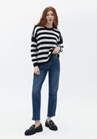 Women Mixed Striped Knitwear Sweater