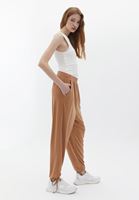 Women Brown Soft Touch High Rise Jogger Pants