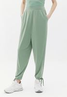 Women Green Soft Touch High Rise Jogger Pants