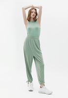 Women Green Soft Touch High Rise Jogger Pants