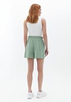 Women Green High Rise Mini Shorts