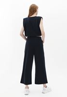 Women Black High Rise Culotte Pants