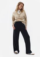 Women Black Soft Touch Wide Leg Pants