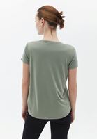 Women Green Soft Touch V-neck Tshirt