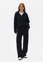 Bayan Siyah Loose-Fit Sweatshirt ( MODAL )