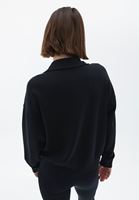 Women Black Soft Touch Loose Fit Sweatshirt