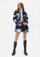 Women Mixed Oversize Shirt Jacket