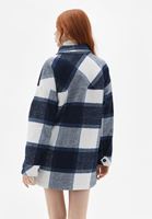 Women Mixed Oversize Shirt Jacket