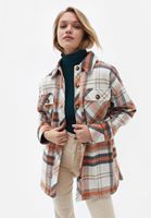 Women Mixed Oversize Shirt Jacket