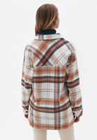 Women Mixed Oversize Shirt Jacket