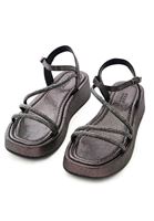 Women Black Sandals with Straps