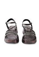 Women Black Sandals with Straps