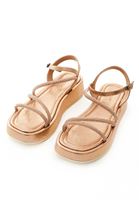 Women Gold Sandals with Straps