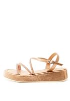 Women Gold Sandals with Straps